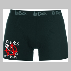 Punks not Dead čierne trenírky BOXER s tlačeným logom, top kvalita 95%bavlna 5%elastan